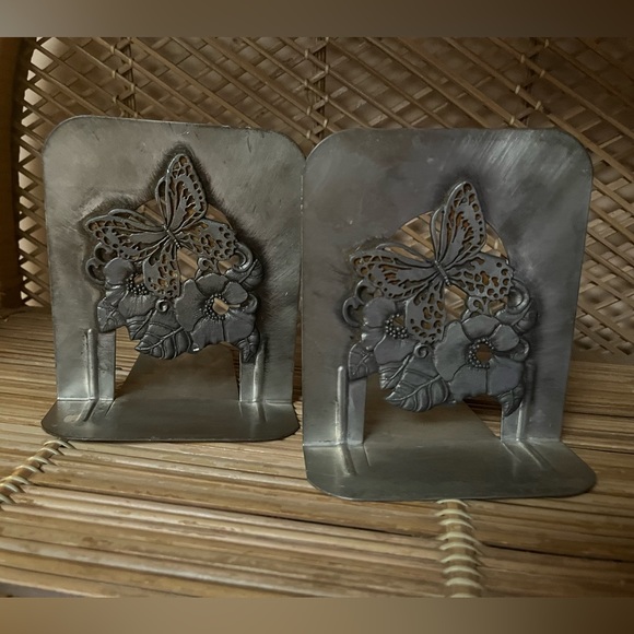 Vintage Metal Butterfly Bookends - Picture 1 of 8